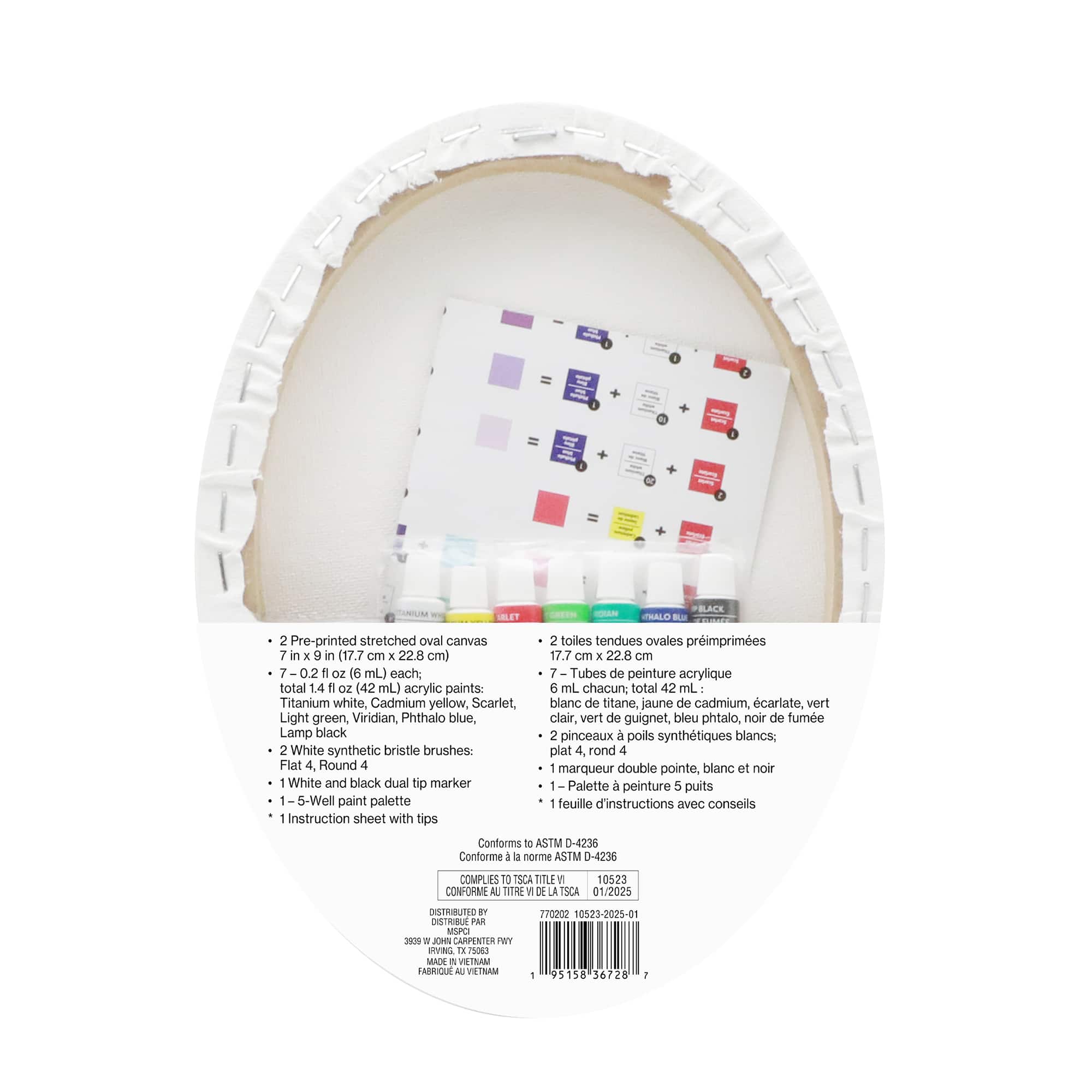 Floral Oval Canvas Painting Kit by Craft Smart®